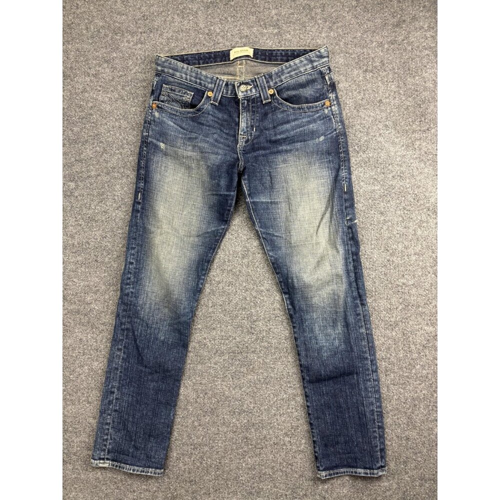 Big Star Jeans Womens 26 Blue Sydney Boyfriend Stretch Faded Whiskered Denim